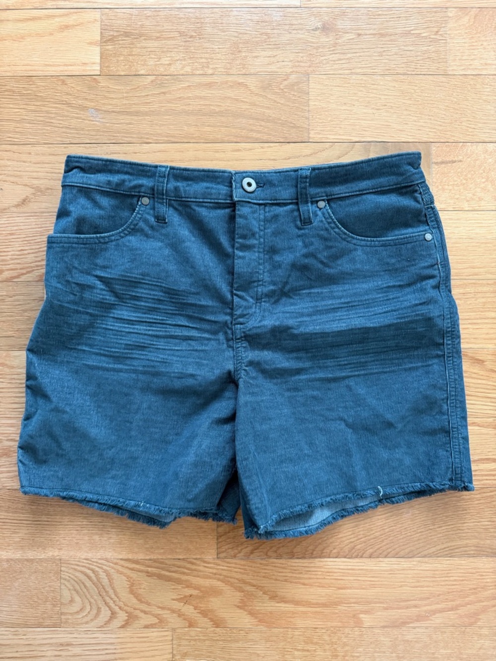 Carve Design High-Rise Cordoroy Shorts in Teal
